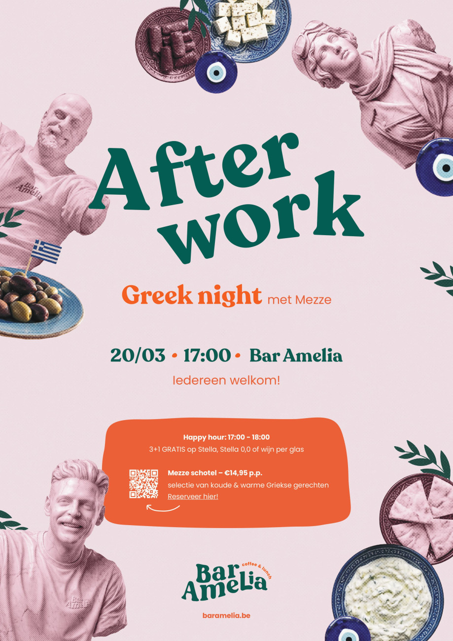 Poster after work Greek night 