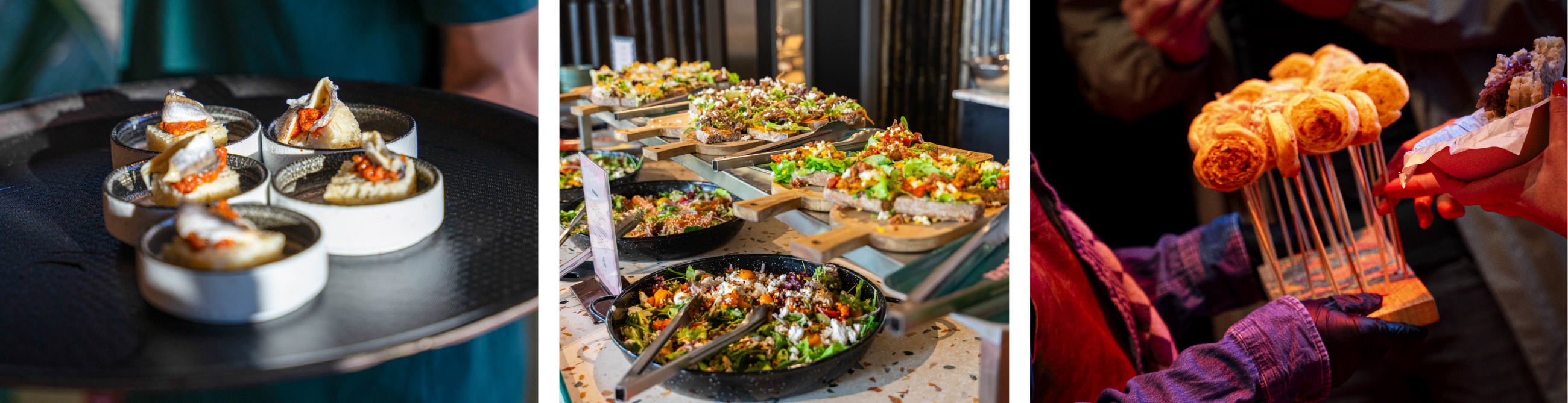 Foto's van catering bij een event op Upoffiz.