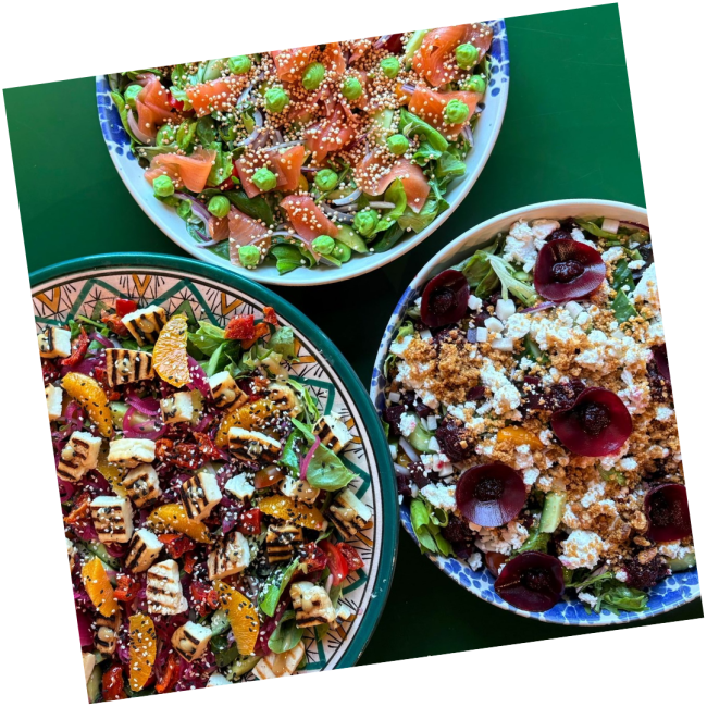 Nieuwjaarsbrunch Bar Amelia salades
